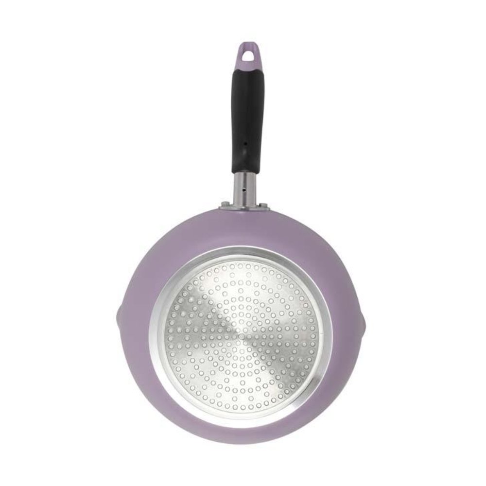 深型易潔煎鍋油炸鍋 | 電磁爐適用 | 22CM | 紫色 | 日本 PEARL LIFE | PS-HC-69